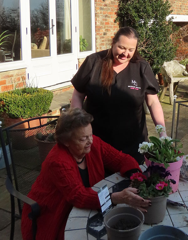 Home carer providing companionship and support in Easingwold